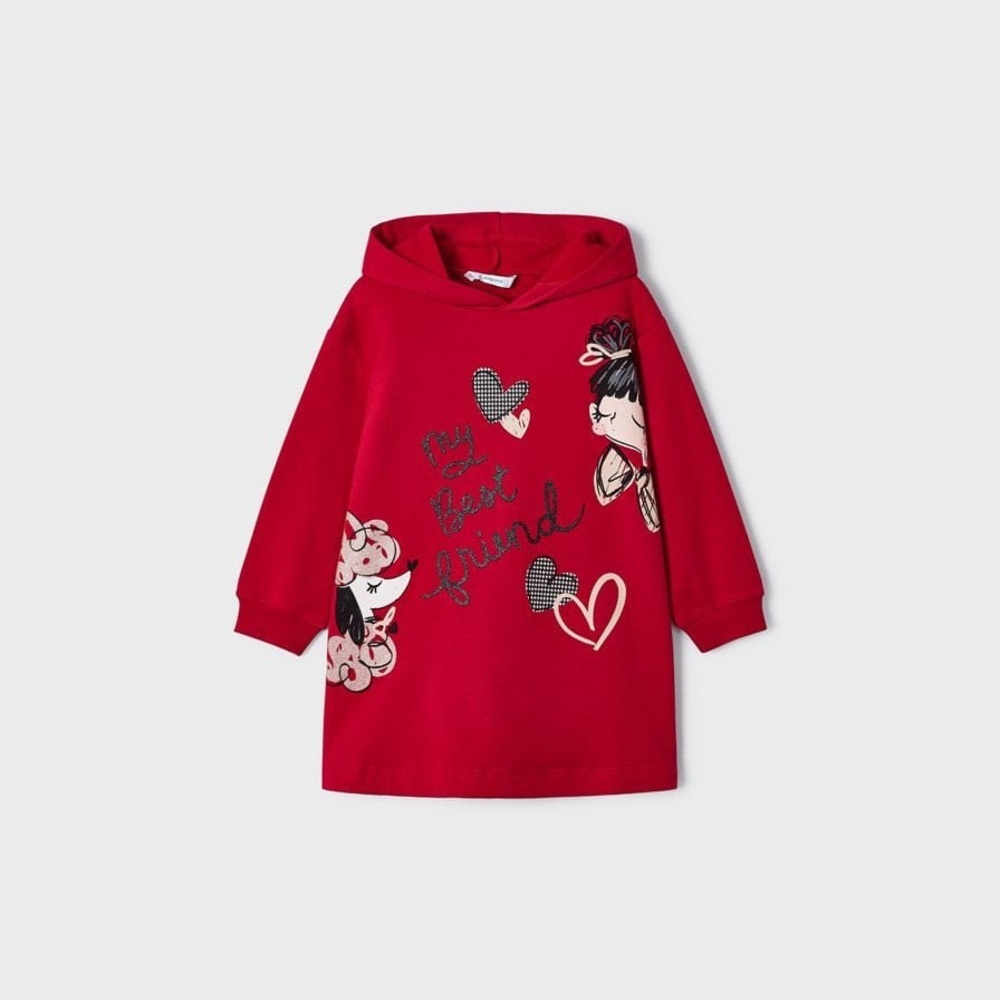 Size 9 Girls Mayoral Red Casual Kids Dress